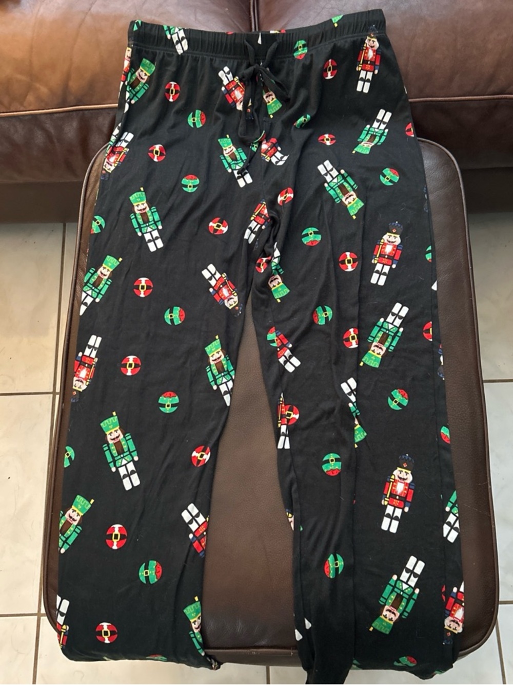 Black Nutcracker Print Pajama Pants - Holiday Sleepwear